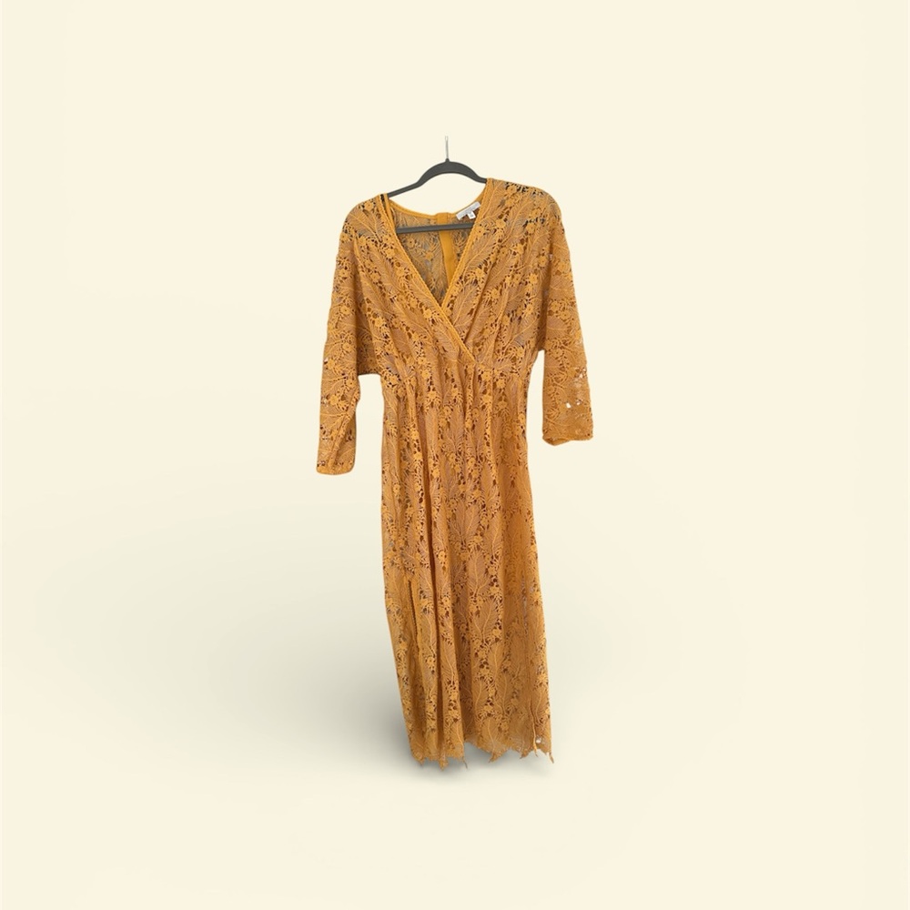 & Other Stories Mustard Long Sleeve Dress